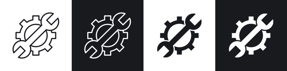 Customized icons in solid and stroke graphics