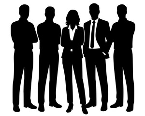 group of business people, silhouettes of people