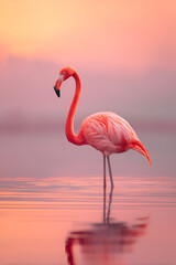 Fototapeta premium flamingo in the water