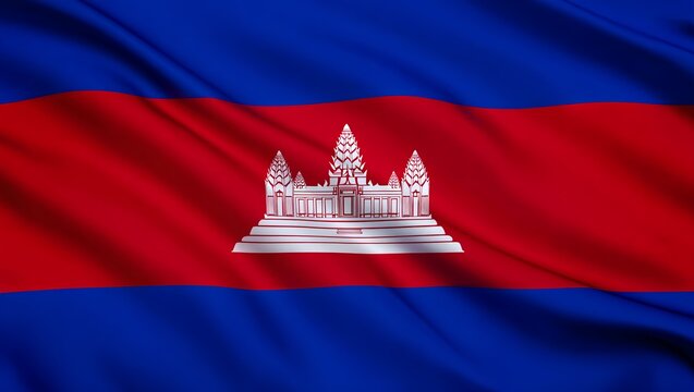 The flag of Cambodia