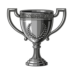 Ornate Silver Trophy with Laurel Wreath
