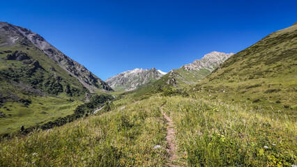 Obraz premium Mountain panorama in Ala Archa National Park in Kyrgyzstan