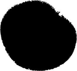 Unique black blob shape element for modern design projects and artistic compositions