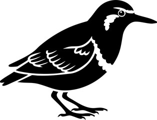 Elegant black and white bird illustration, perfect for nature designs and branding projects here
