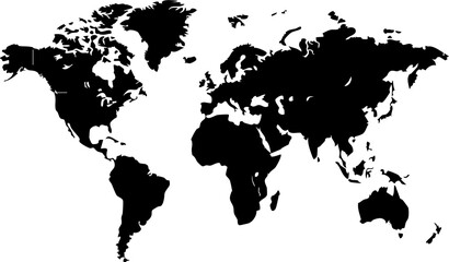 Detailed world map displaying geographic locations for travel, education, and global business ventures © Ali