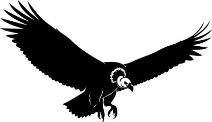 Majestic vulture soaring with powerful wings outstretched, symbolizing freedom and nature's wild spirit.