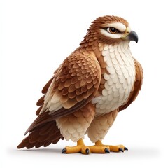 Fototapeta premium A brown and white bird with a yellow beak