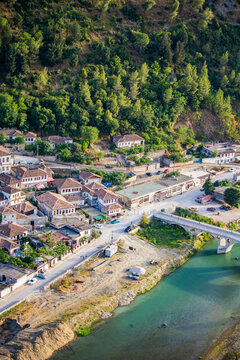View from the Viewpoint Overlooking Berat Village Albania