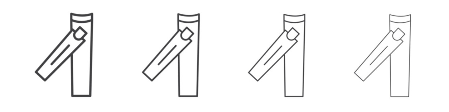 Nail clippers icon simple vector line art symbol
