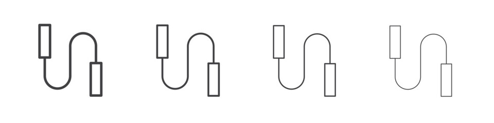 Jump rope icon simple vector line art symbol © Bsbd