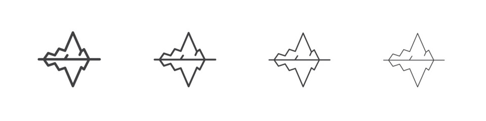 Iceberg icon simple vector line art symbol © Bsbd