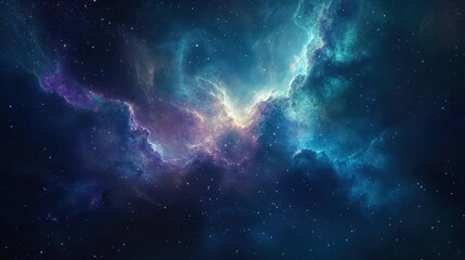 Obraz premium Vast Cosmic Clouds Shining in Deep Space with Stunning Colors and Lights