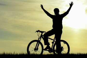 Model human integrating the bicycle into the living center
