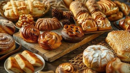 Golden Croissants Freshly Baked Representing Traditional European Breakfast