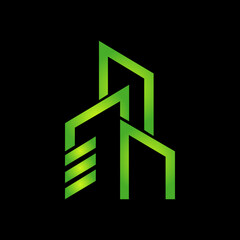 3d render of an abstract symbol made of cubes