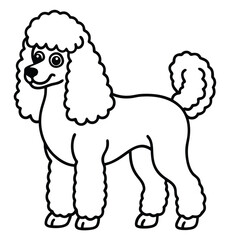 Cute vector illustration of a sitting Cocker Spaniel dog on white background