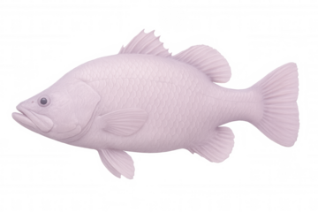 3d render of a pink fish swimming against a transparent background, perfect for creative projects related to marine life, fantasy, or abstract concepts
