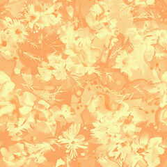 Fototapeta premium Abstract Seamless Pattern Design, Repeatable Textile Fabric Print, Multicolor Allover Floral Design