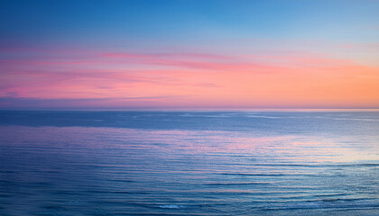 Fototapeta premium Calm Ocean Pastel Sunrise Gradient Sky Background