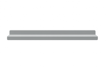 Grey concrete curb stone isolated on transparent background, road element