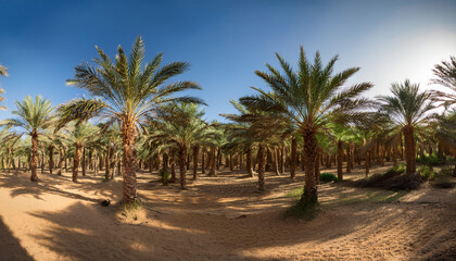Fototapeta premium palm grove at the terjit oasis mauritania