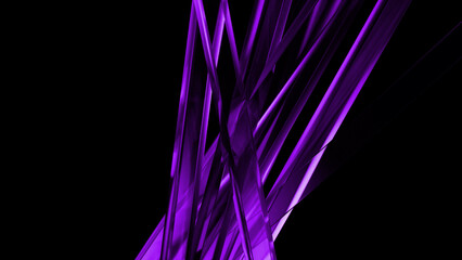 Purple shards of light are exploding on a black background, creating a vibrant and dynamic abstract composition, ideal for technology, futuristic or sci fi themed projects