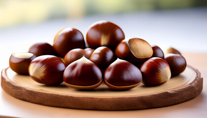 Obraz premium Exploring Sweet Chestnut Types Marron Lamb Chestnut And More