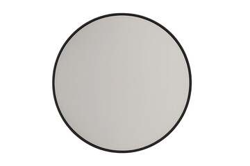 White round reflector black rim, isolated on transparent background.