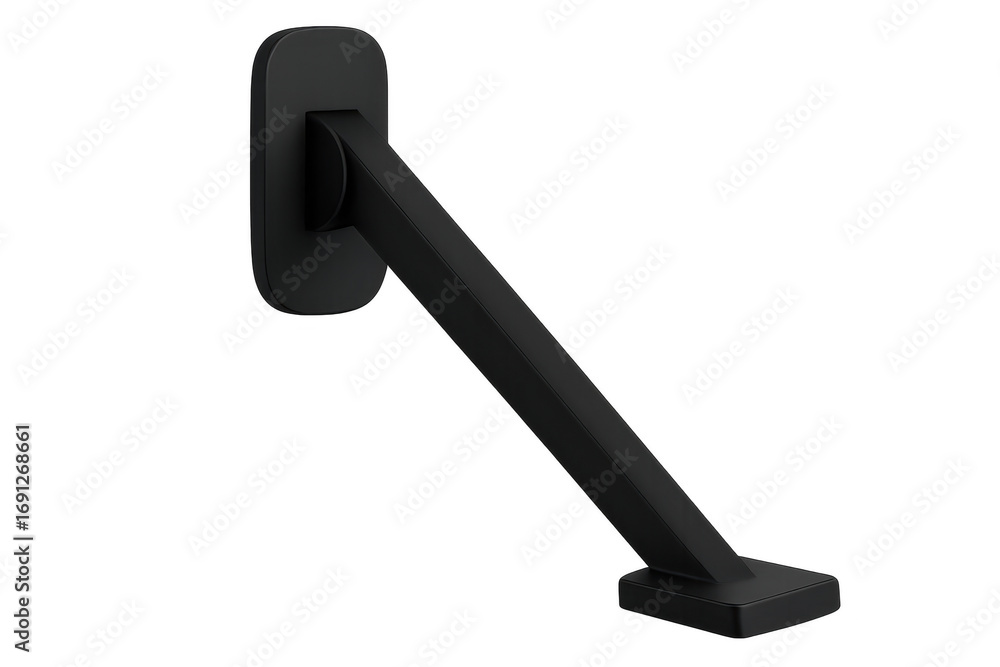 Poster modern black minimalist mounting bracket isolated on transparent background