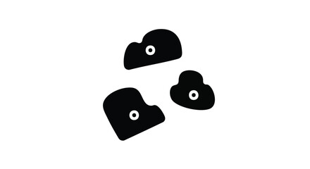 Climbing Holds Set of Three Unique Rock Climbing Grips - EPS Vector Illustration