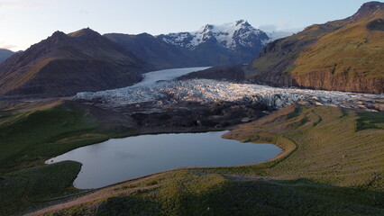 Fototapeta premium glacier lake iceland mountain