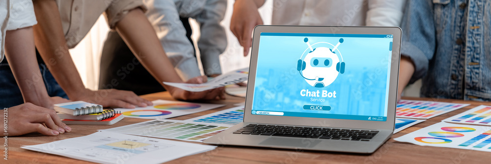 Poster Chatbot software application for brisk online business that automatically reply to customer questions