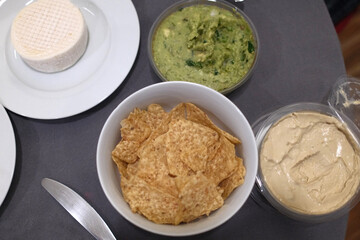 nachos as typical aperitiv mexican food