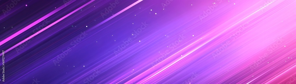 Poster a vibrant display of diagonal lines in shades of purple and pink, accented by subtle speckles of lig