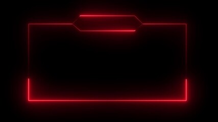 live streaming neon text frame animation box frame neon frame live streaming game live Stream overlay animation for live streaming video Titles 4k - Powered by Adobe
