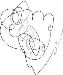 Abstract Scribble Composition Dynamic Lines and Shapes