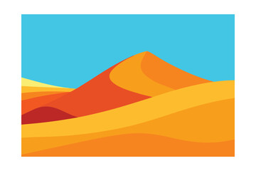 vector illustration of a vibrant abstract sand dunes