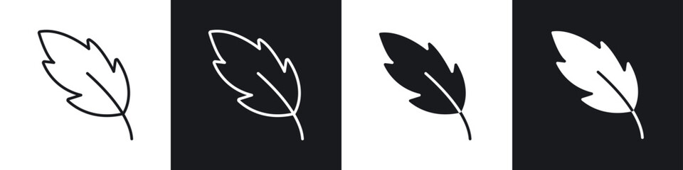 Obraz premium Feather icons in flat and thin stroke style