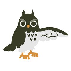 可愛いフクロウのキャラクター素材 / Cute Owl Character Material