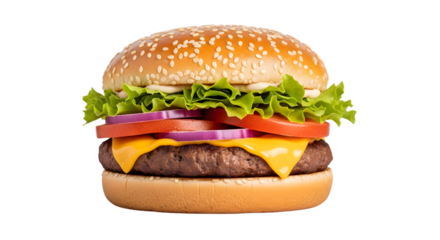 Colorful celebration bunting, streamers, confetti, and two balloons one blue, one pink isolated on transparent background