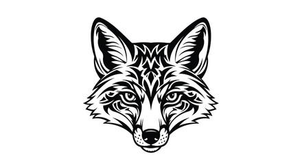 Fototapeta premium Stylized Wolf Head Illustration