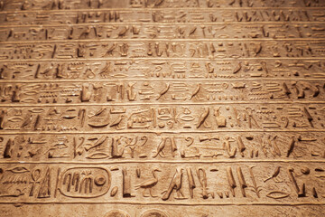Egyptian hieroglyphs stone background. Egyptian hieroglyphics stone background in Egypt