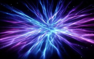Fototapeta premium Vibrant and dynamic abstract energy burst with blue and purple hues