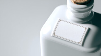 Blank sake bottle with ceramic finish. Traditional Japanese aesthetic. Premium design