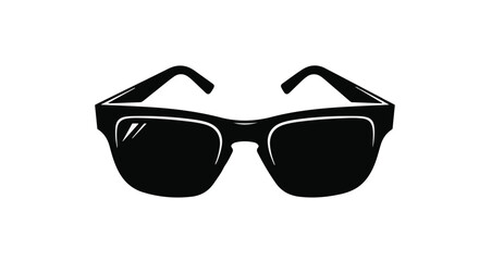 Stylish black sunglasses with thick frames, offering a cool and modern accessory.
