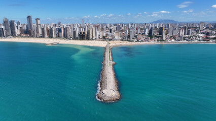 Fortaleza Ceara. Fortaleza Skyline At Fortaleza In Ceara Brazil. Coast City. Downtown Cityscape....
