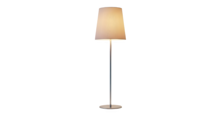 Modern Floor Lamp with Fabric Shade Isolated on Transparent Background – Home Lighting PNG