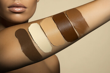 Foundation Swatches on Arm | Makeup palette swatches
