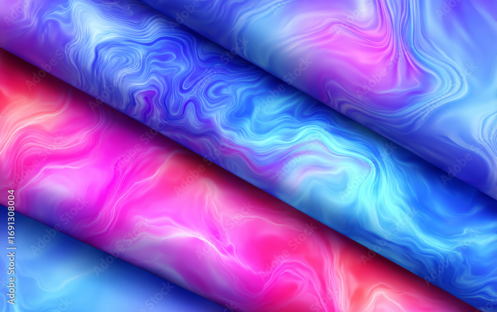 Poster vibrant abstract colorful fluid patterns with swirling designs
