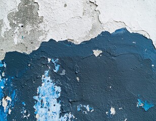 Peeling paint on a weathered wall